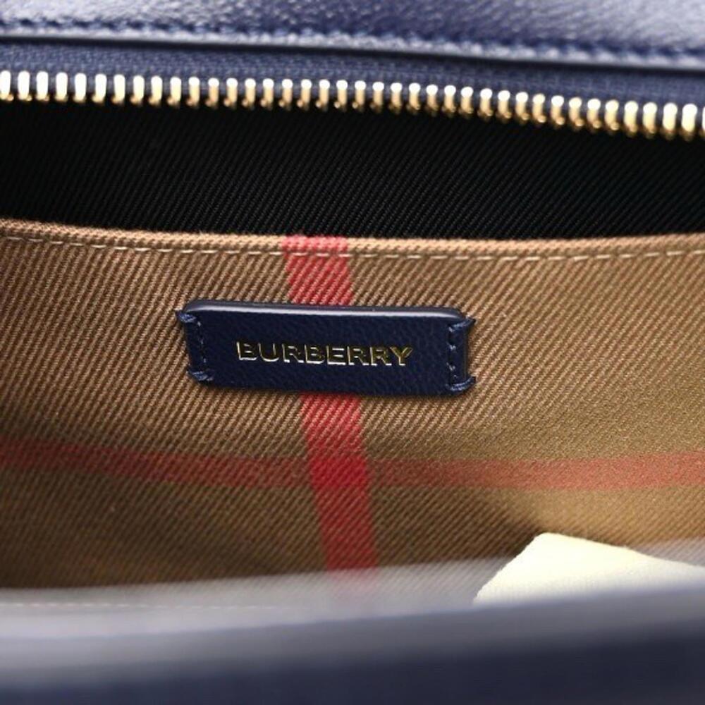 BNWT Burberry Small Banwell House Check Leather Shoulder Bag Blue! - Picture 6 of 9